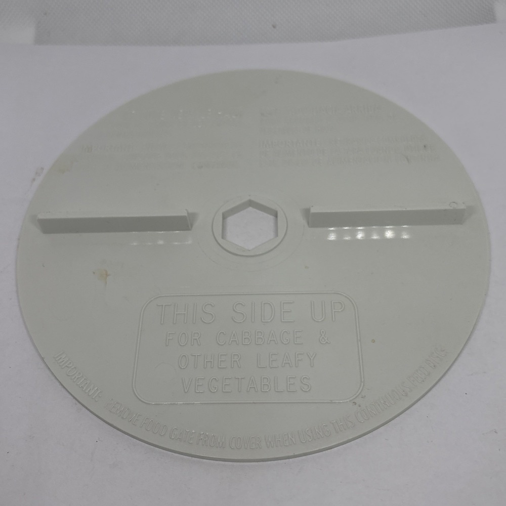 Hamilton Beach Food Processor Model 70700 Replacement Feed Disc Sling Plate